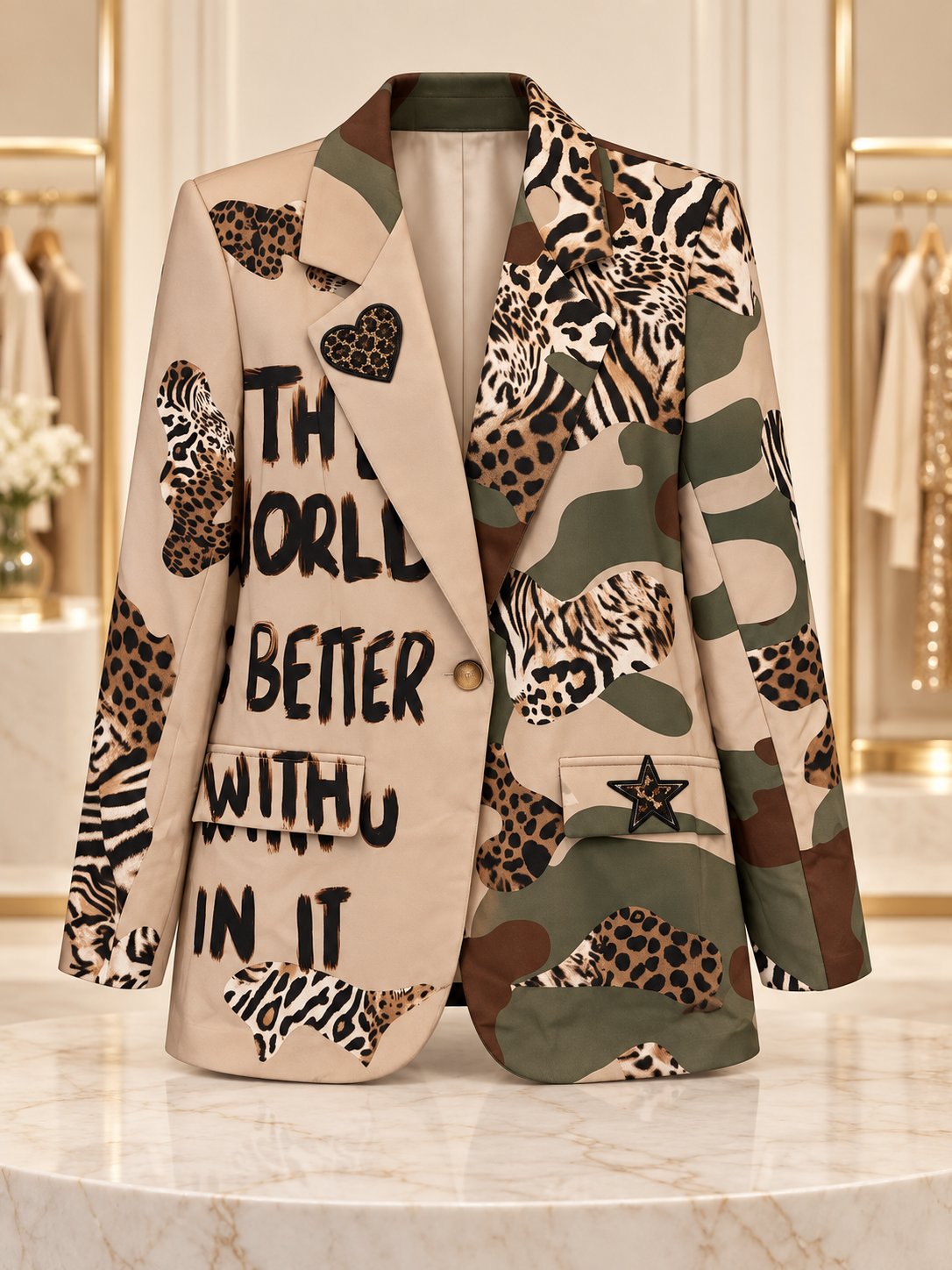 Blazer camuflaje Animal Print