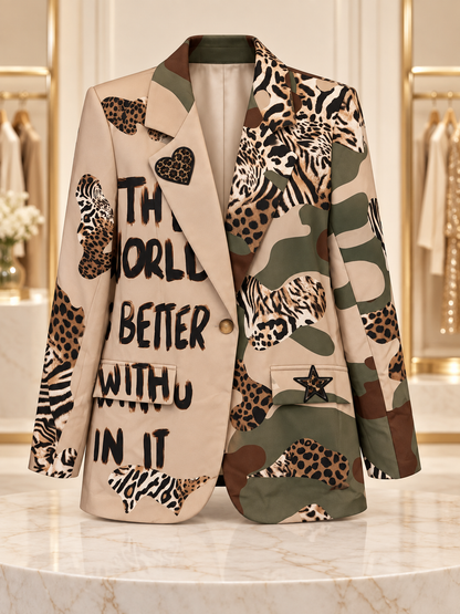 Blazer camuflaje Animal Print