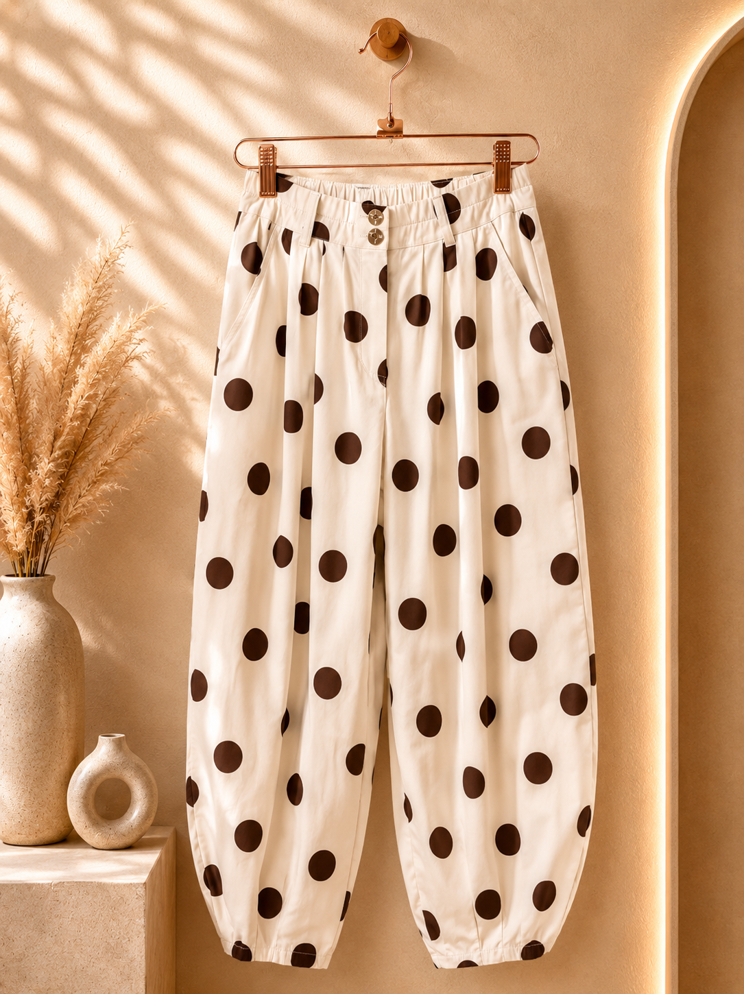 Pantalón barrel dots
