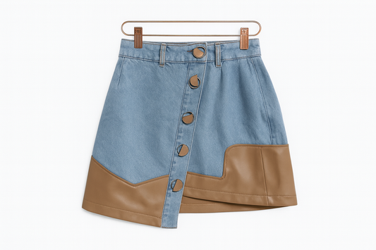 Asymmetrical jeans skirt