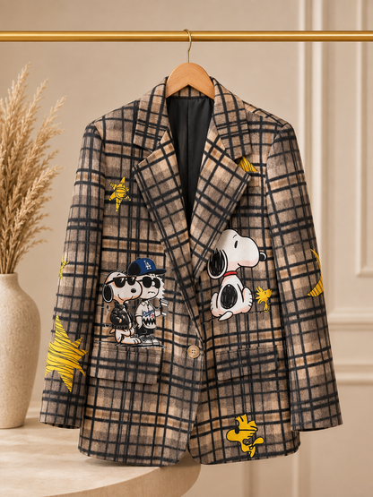 Blazer Plaid Snoopy Urban