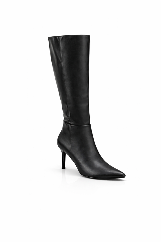 Kaylee-1 bota larga con tacón fino medio