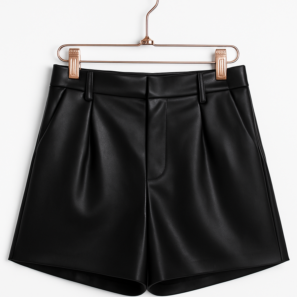 Leather shorts