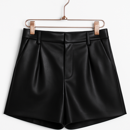 Leather shorts