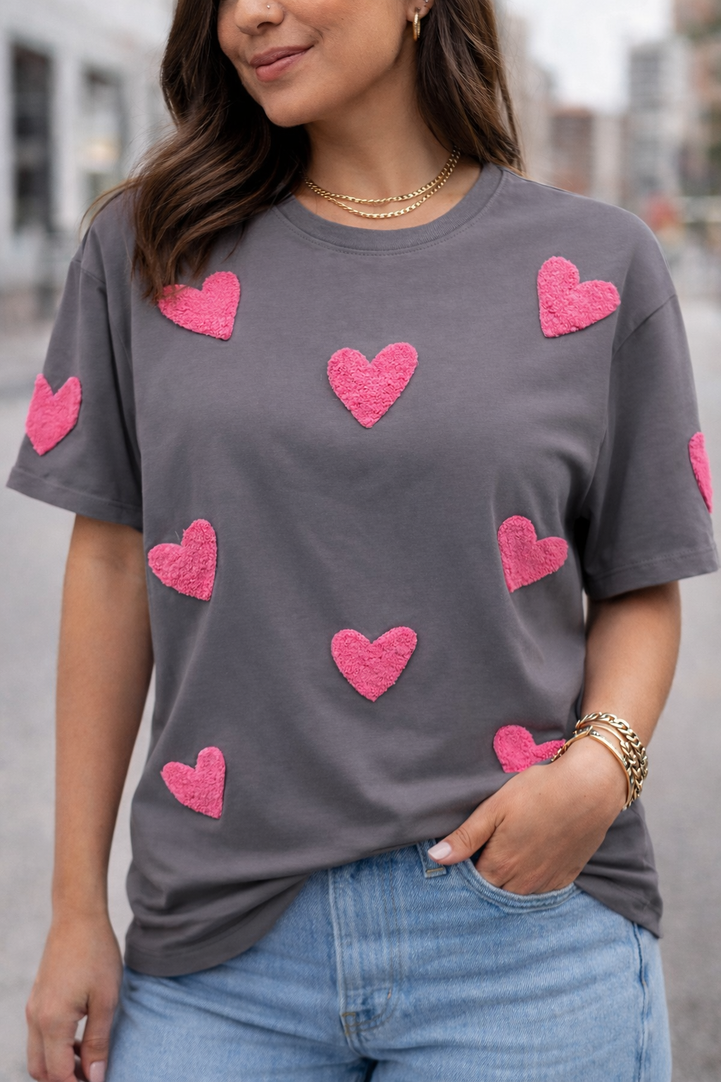 Pink hearts T-shirt