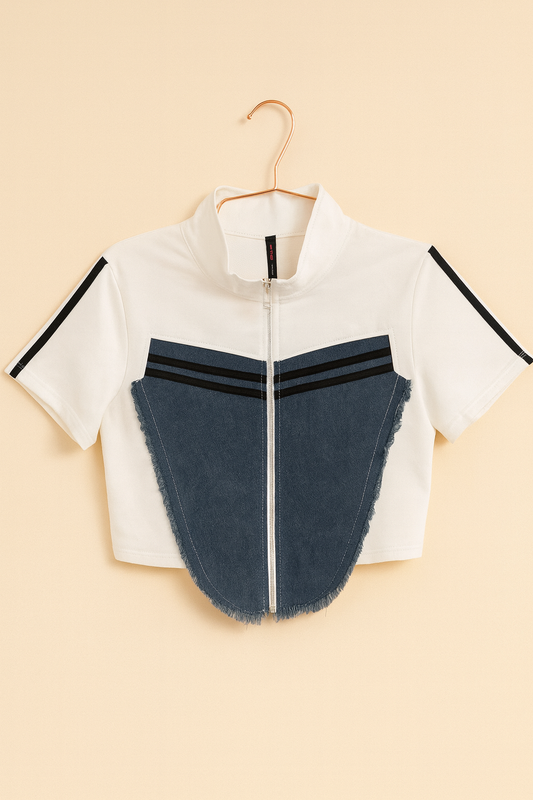 Top Denim & White