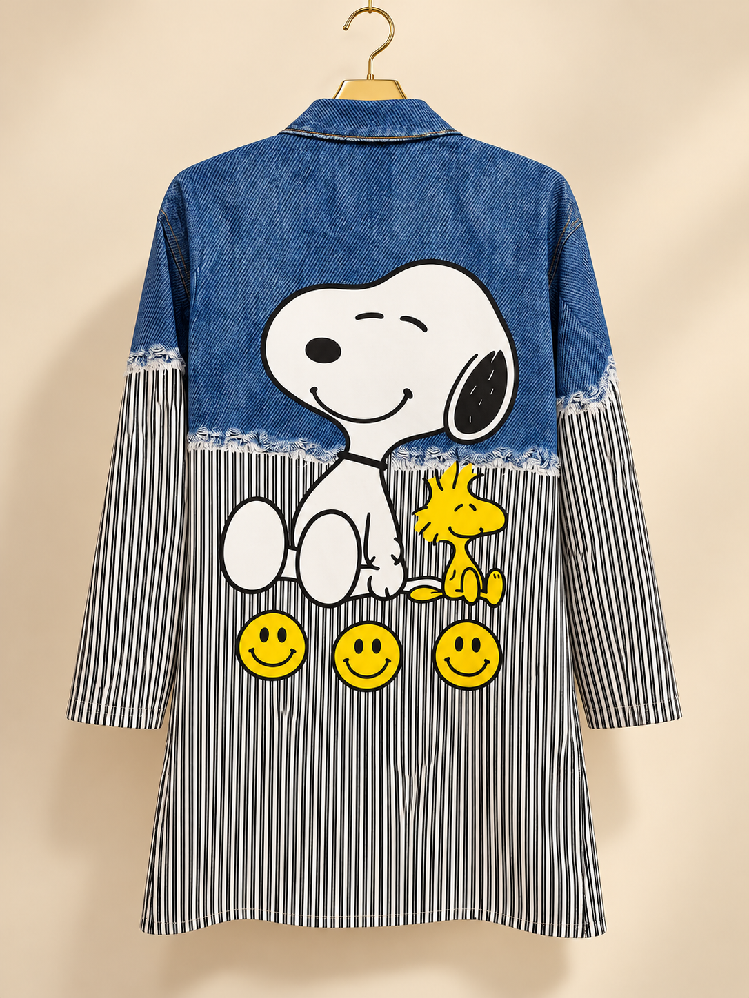 Blazer snoopy denim & rayas