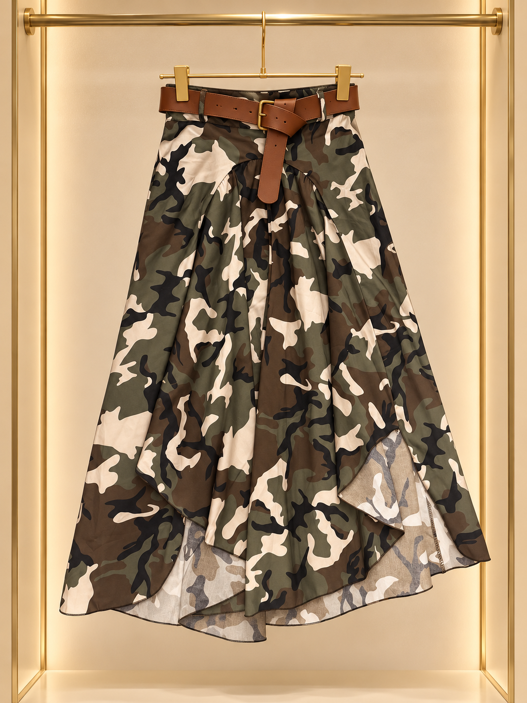 Falda asimetrica camuflaje