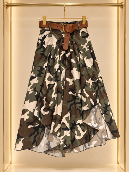 Falda asimetrica camuflaje