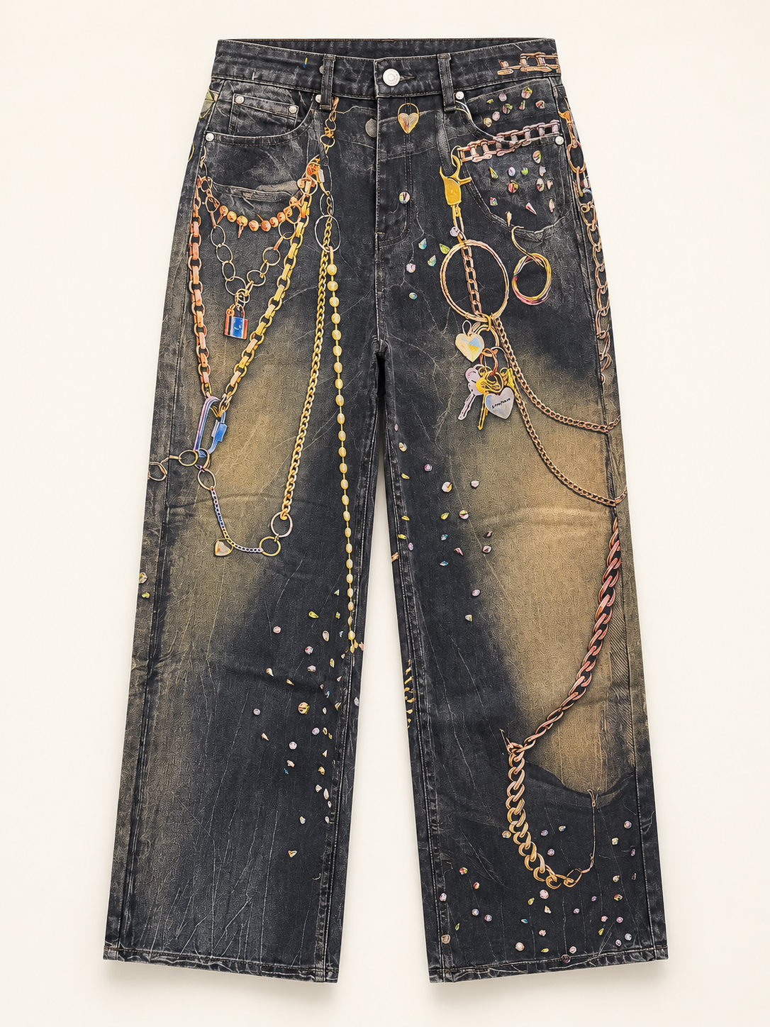 Jeans Renata cadenas y dijes