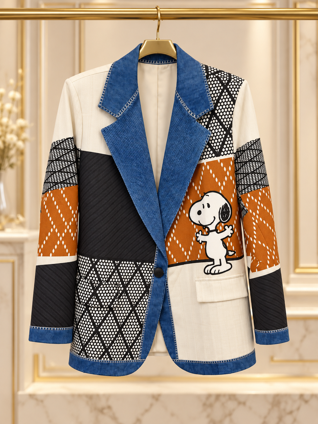 Blazer Snoopy Patchwork