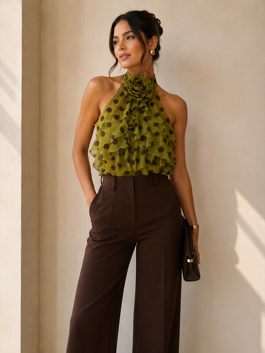Top Rosette Polka chic