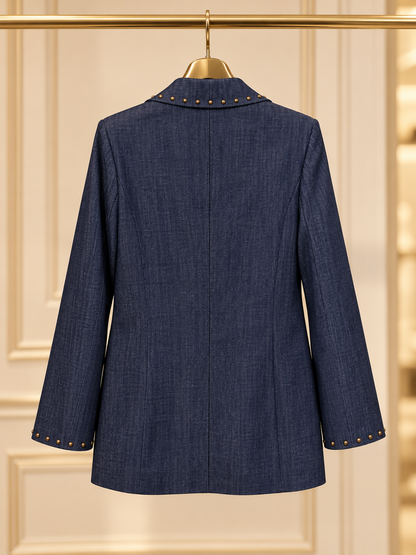 Blazer denim Tachas