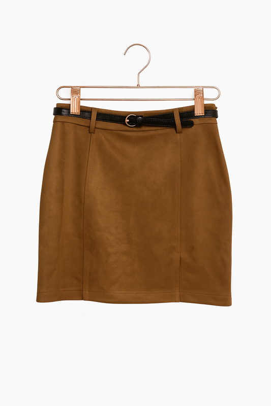 Camel short skirt