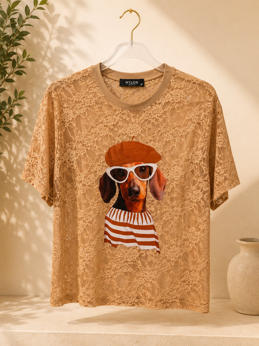 Blusa encaje dog
