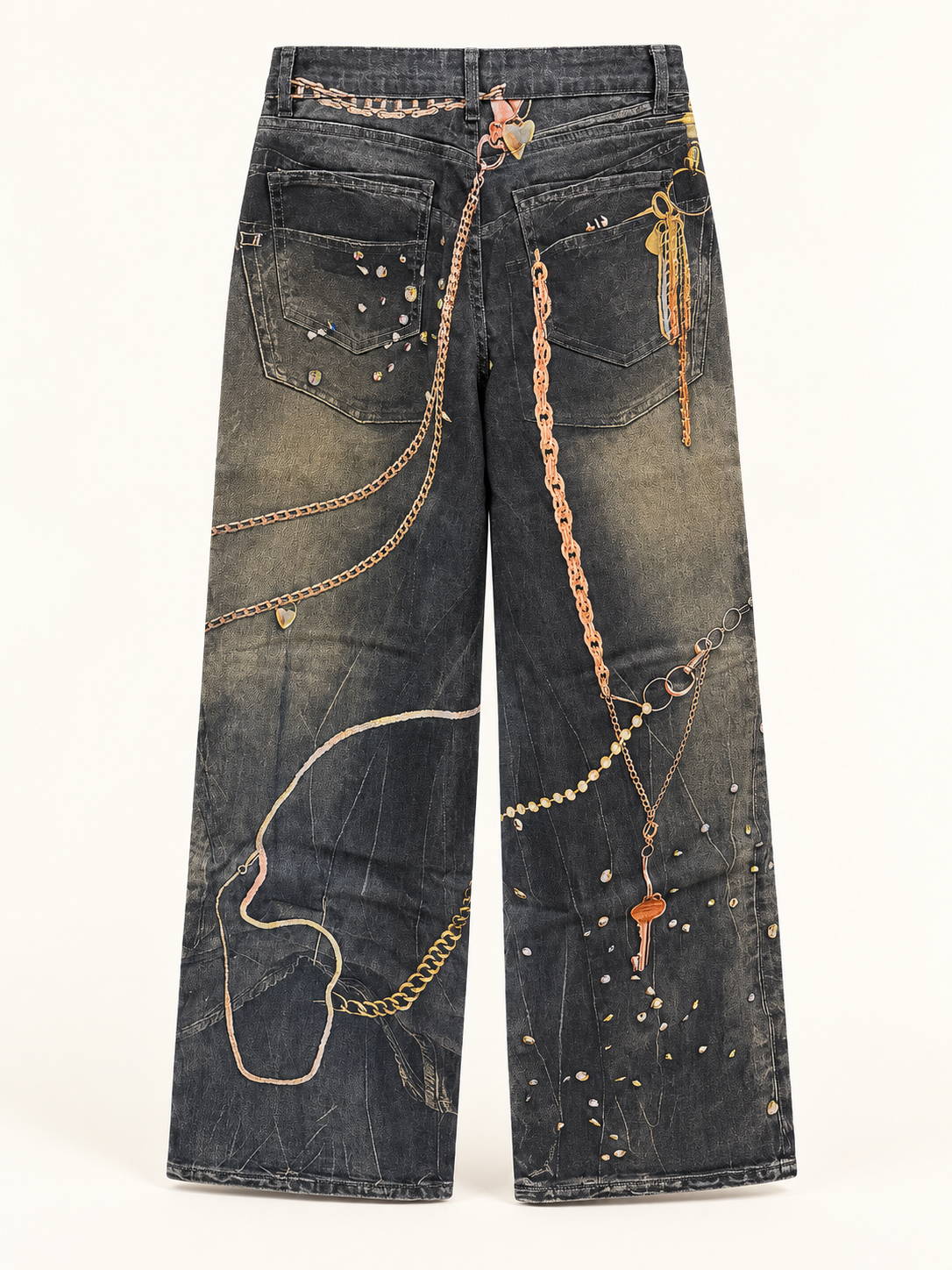 Jeans Renata cadenas y dijes