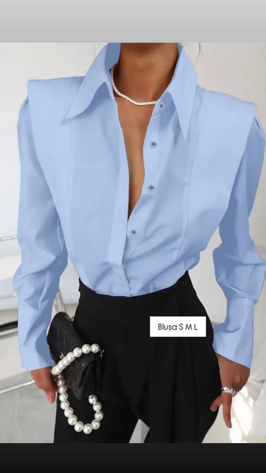 Light blue blouse