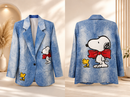 Blazer Denim Snoopy Chic